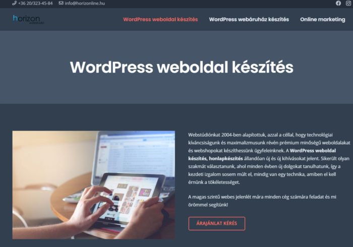 WordPress weblapkészítés